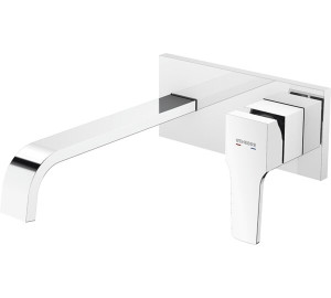 Built-in wash-basin mixer 22 cm spout Chromed Kenjo